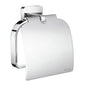 Smedbo - ICE Toilet Roll Holder with Cover - Polished Chrome Frosted Glass
