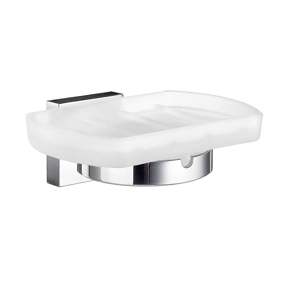 Smedbo - House Soap Dish Frstd Glass Pc - Polished Chrome