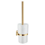 Smedbo - HOUSE TOILET BRUSH & HOLDER POLISHED BRASSWHITE CERAMIC - Polished Brass