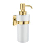 Smedbo - HOUSE SOAP PUMP & HOLDER POLISHED BRASS/WHITE CERAMIC - Polished Brass