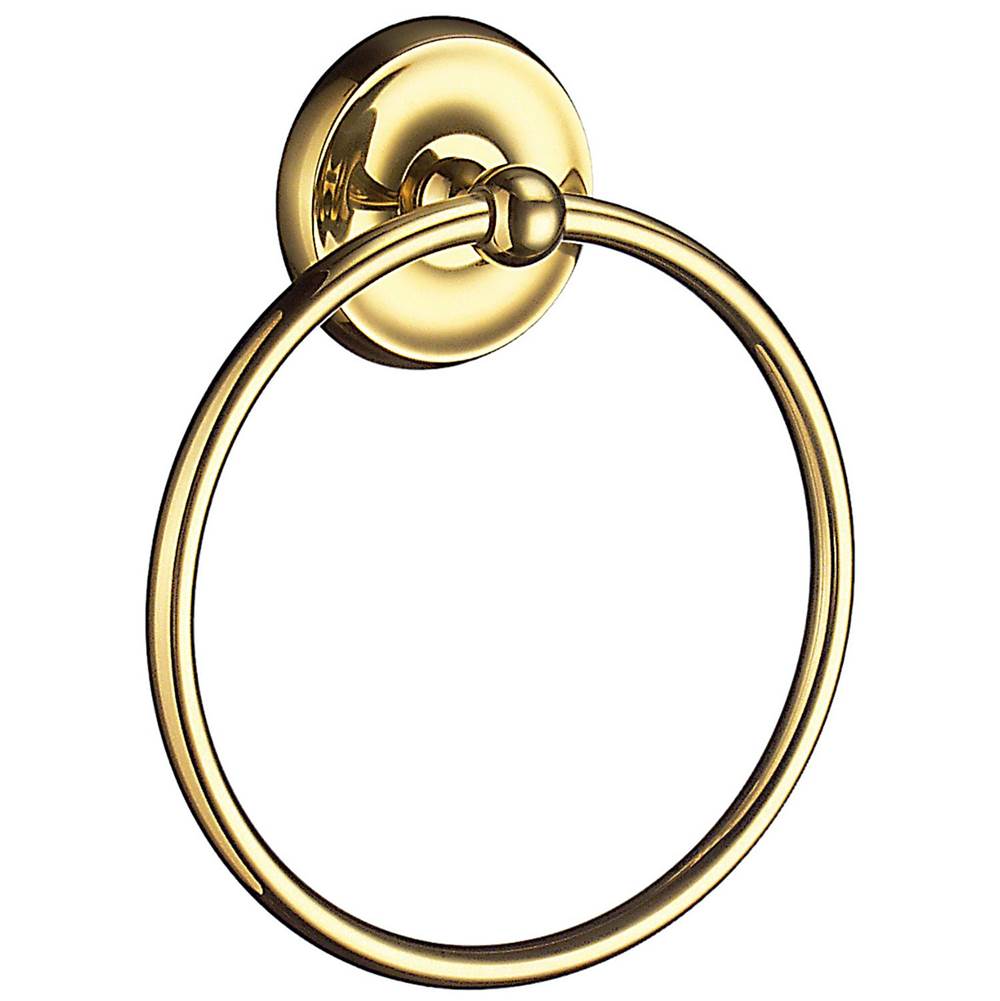 Smedbo - Villa Towel Ring, Pb - Polished Brass