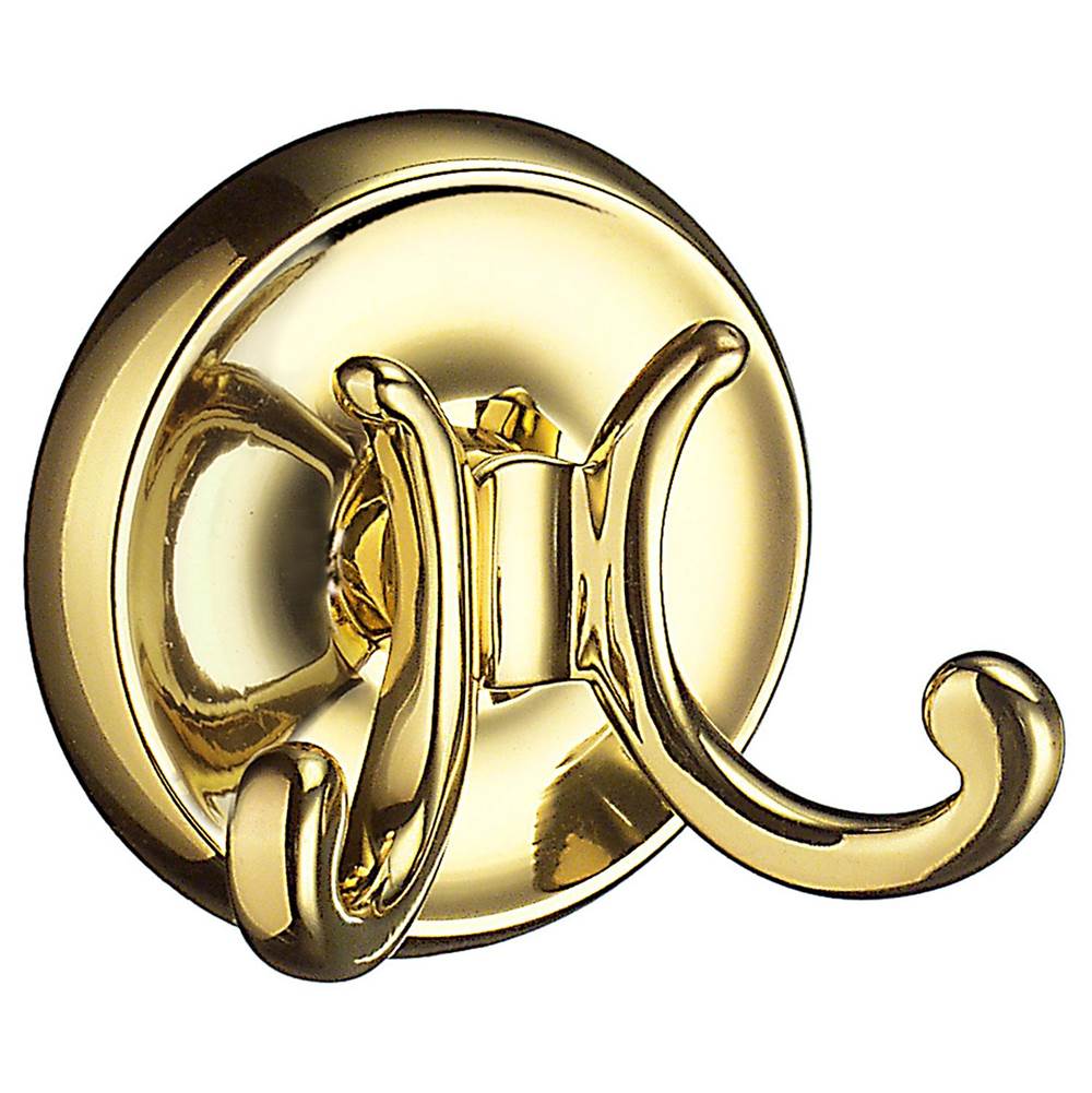 Smedbo - Villa Double Towel Hook, Pb - Polished Brass