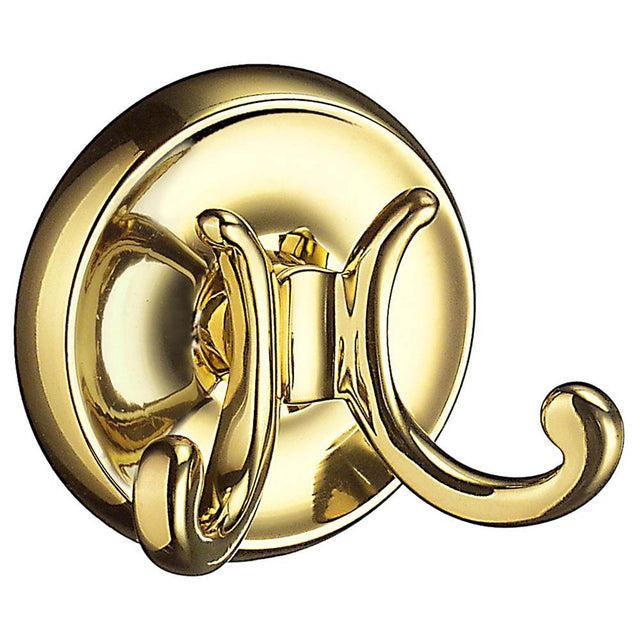 Smedbo - Villa Double Towel Hook, Pb - Polished Brass