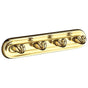 Smedbo - Villa Quadruple Hook,Pb - Polished Brass