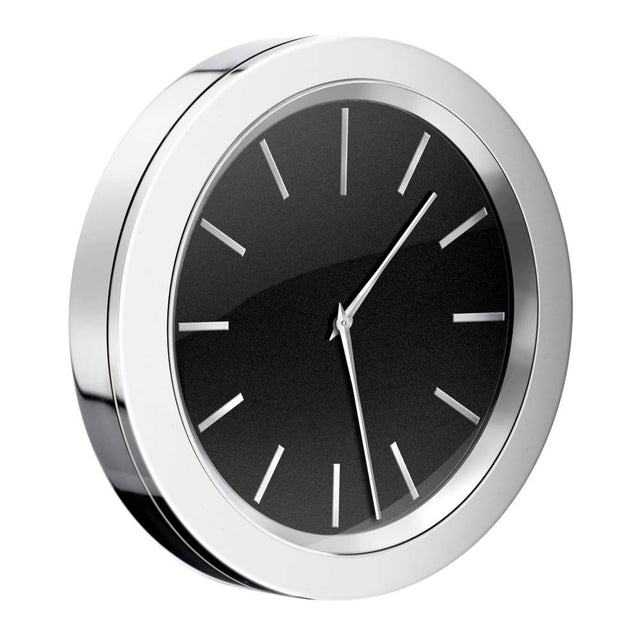 Smedbo - Clock For Mirror- Self Adhesive- Pc/Black 2 1/2'' Diameter - Polished Chrome