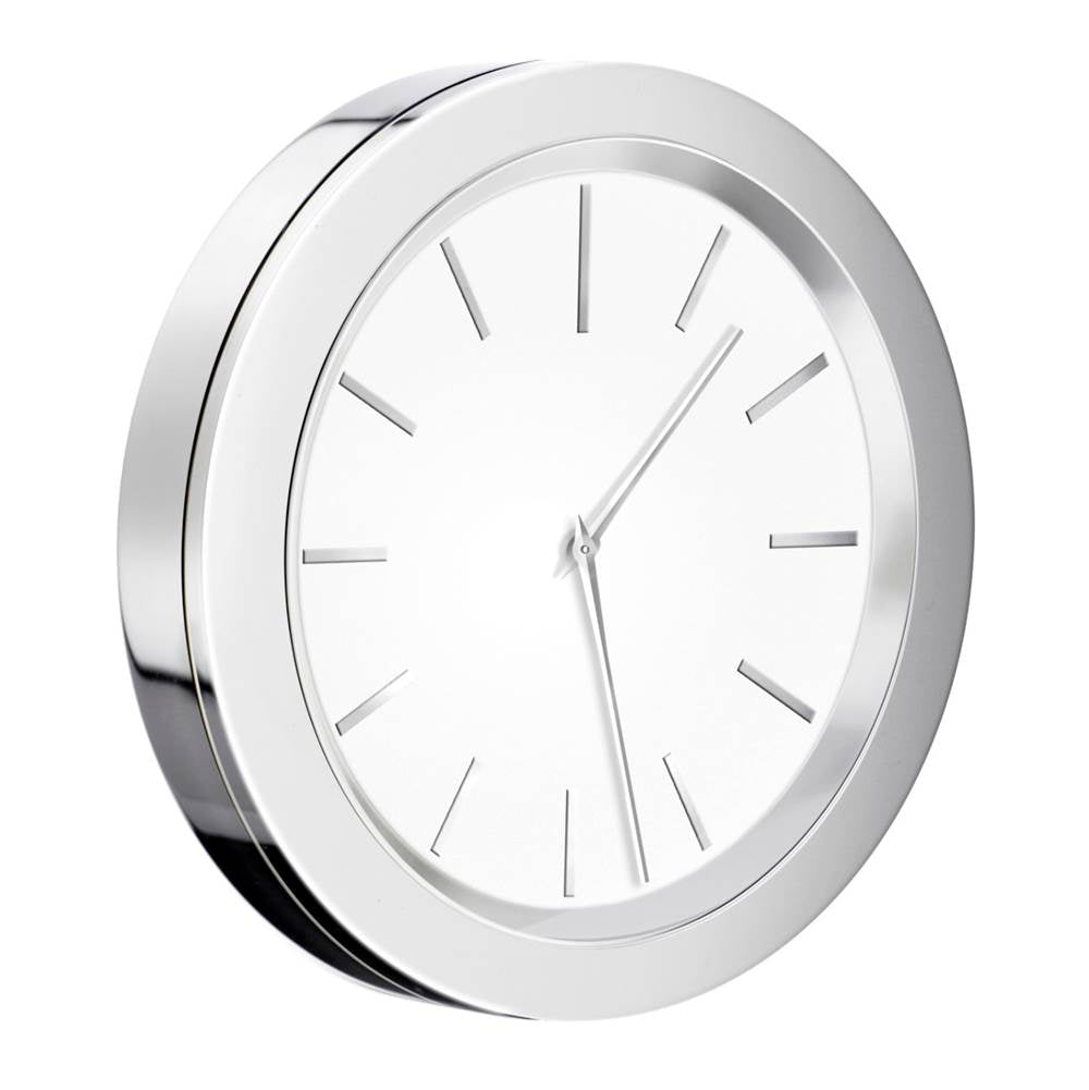 Smedbo - Clock For Mirror- Self Adhesive- Pc/White 2 1/2'' Diameter - Polished Chrome