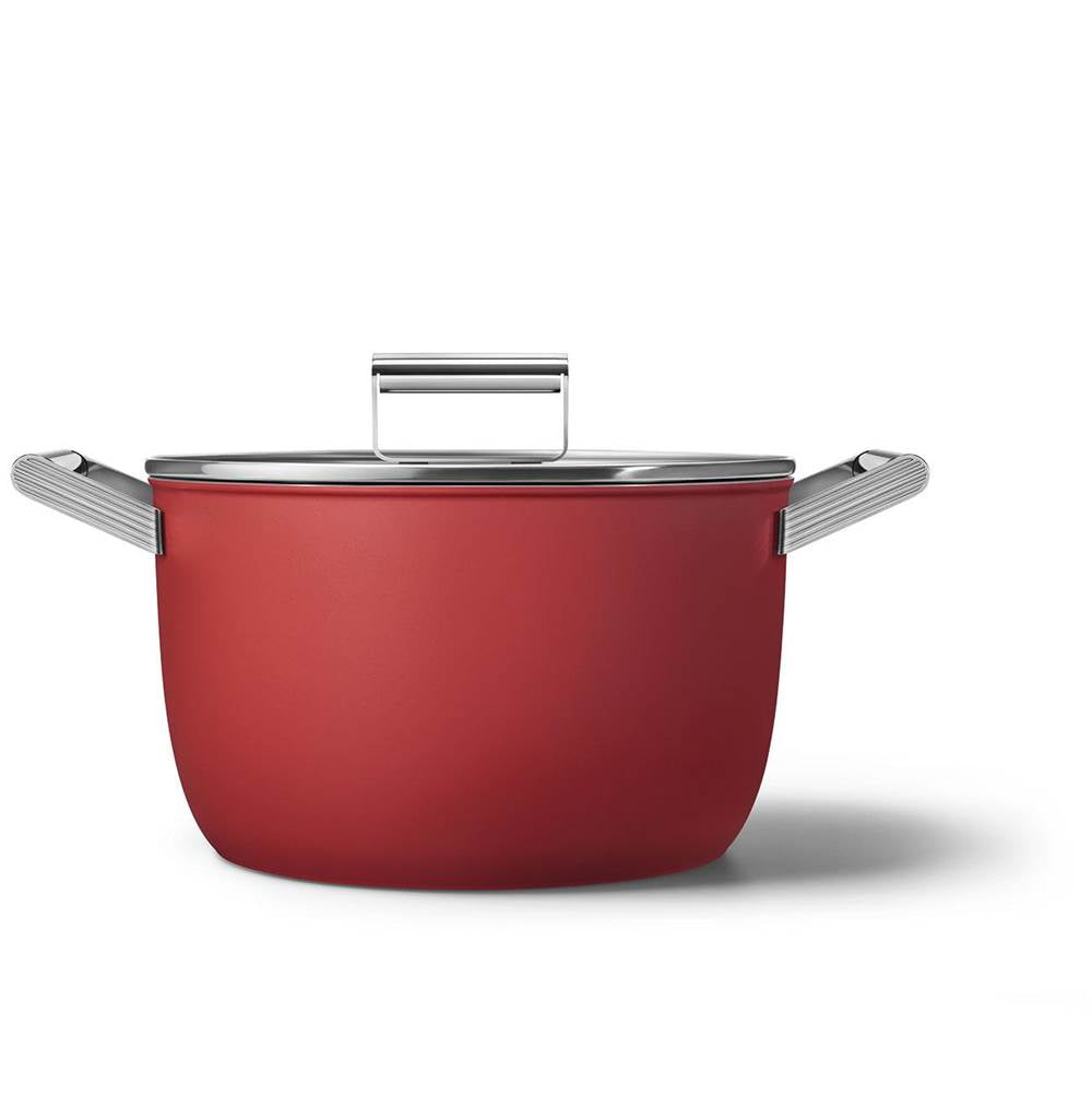 Smeg USA - Smeg 8Qt Casserole Dish W/ 10'' Lid - Red