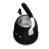 50's Retro Style Aesthetic Whistling Kettle In Black