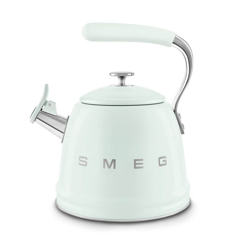 Smeg USA - 50's Retro Style Aesthetic Whistling Kettle In Pastel Green - Pastel Green