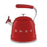 Smeg USA - 50's Retro Style Aesthetic Whistling Kettle In Red - Red