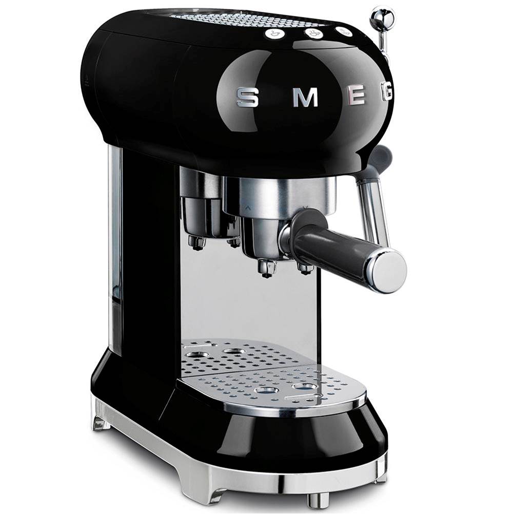 Smeg USA - 50's Retro Style Aesthetic Espresso Coffee Machine - Black