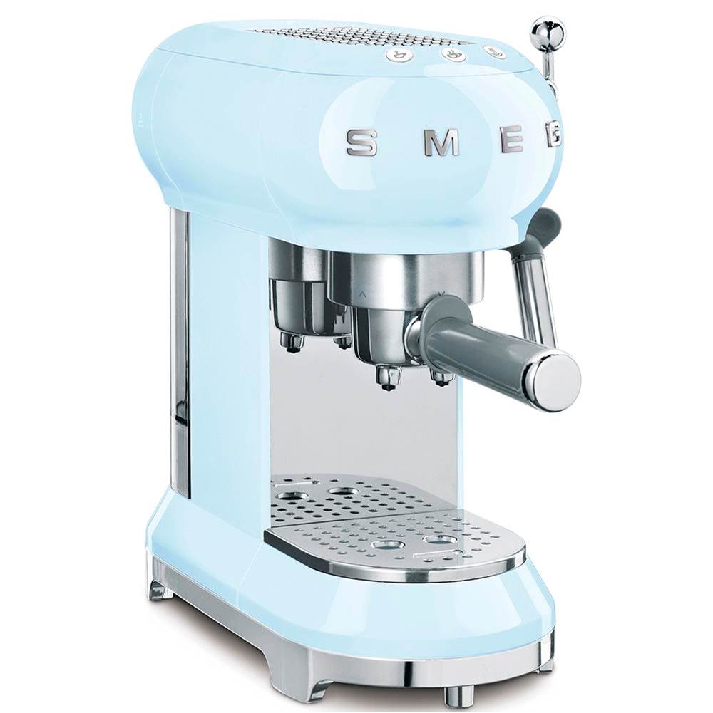 Smeg USA - 50's Retro Style Aesthetic Espresso Coffee Machine - Pastel Blue