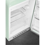 FAB10 Retro 22'' Refrigerator w/Freezer Compartment. Black. Right Hinge ONLY