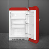 FAB10 Retro 22'' Refrigerator w/Freezer Compartment. Black. Right Hinge ONLY