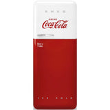 Smeg USA - Fab 28 Retro 60 cm Refrigerator with Freezer Compartment. Coca-Cola Iconic Design. Right Hinge Only - Gloss Coca Cola Iconic Design