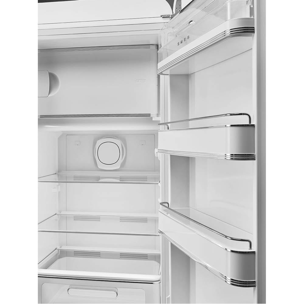 Fab28 Retro 60 cm Refrigerator with Freezer Compartment. Blue. Right Hinge