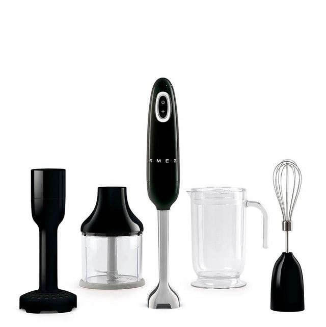 Smeg USA - Tritan Renew Updated 50's Retro Style Hand Blender W Acc - Black