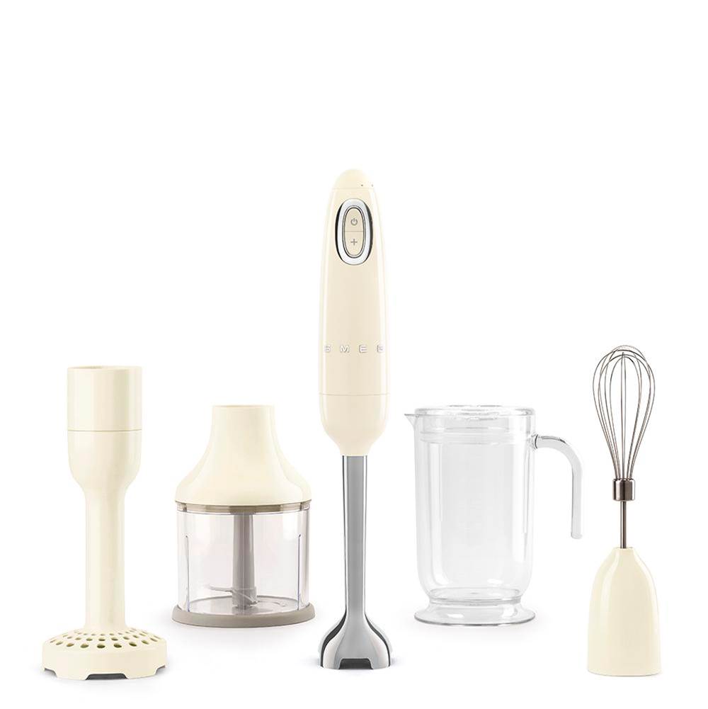 Smeg USA - Tritan Renew Updated 50's Retro Style Hand Blender W Acc - Cream