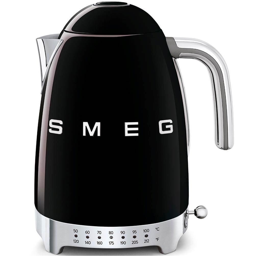 Smeg USA - 50's Retro Style Aesthetic 7 Cup Variable Temp Kettle - Black