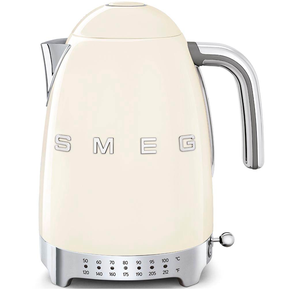 Smeg USA - 50's Retro Style Aesthetic 7 Cup Variable Temp Kettle - Cream