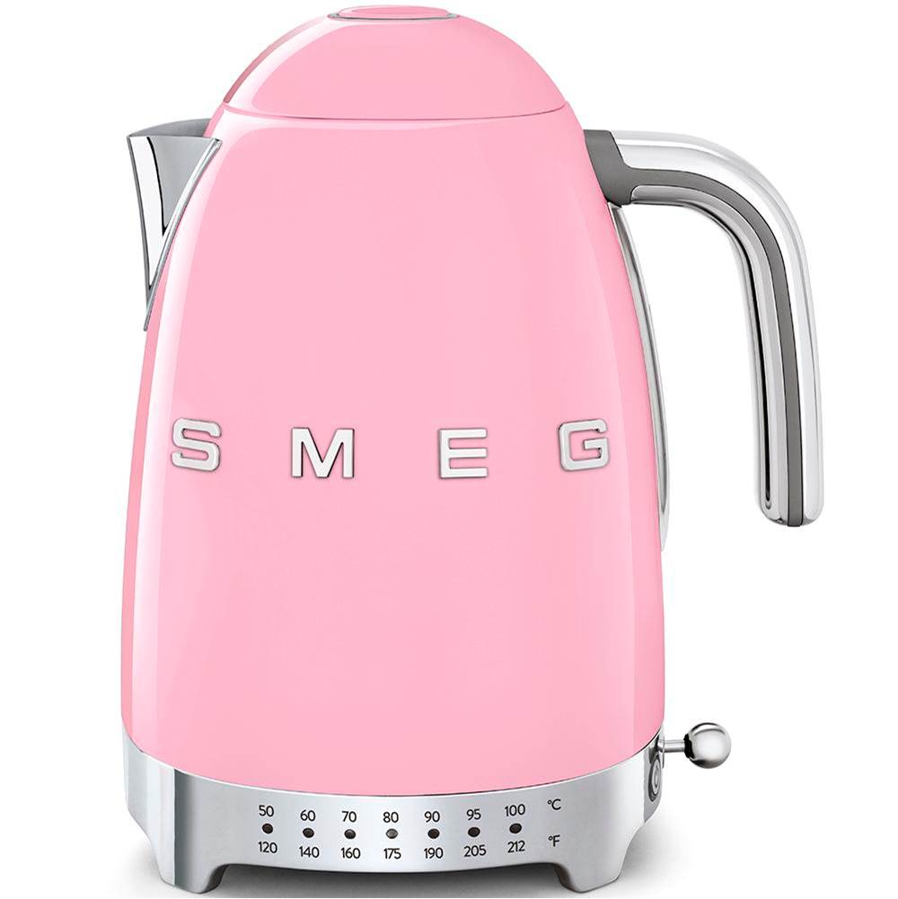 Smeg USA - 50's Retro Style Aesthetic 7 Cup Variable Temp Kettle - Pink