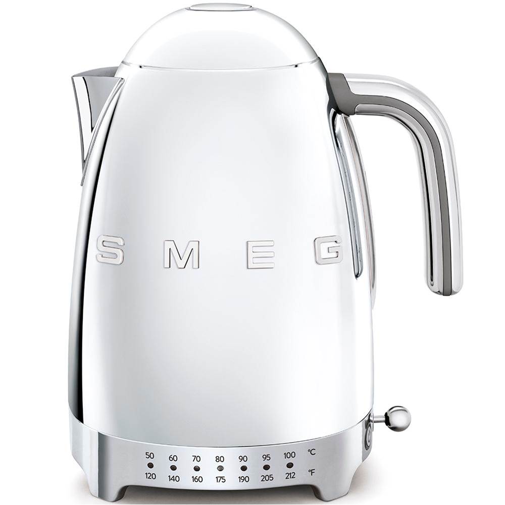 Smeg USA - 50's Retro Style Aesthetic 7 Cup Variable Temp Kettle - Stainless Steel