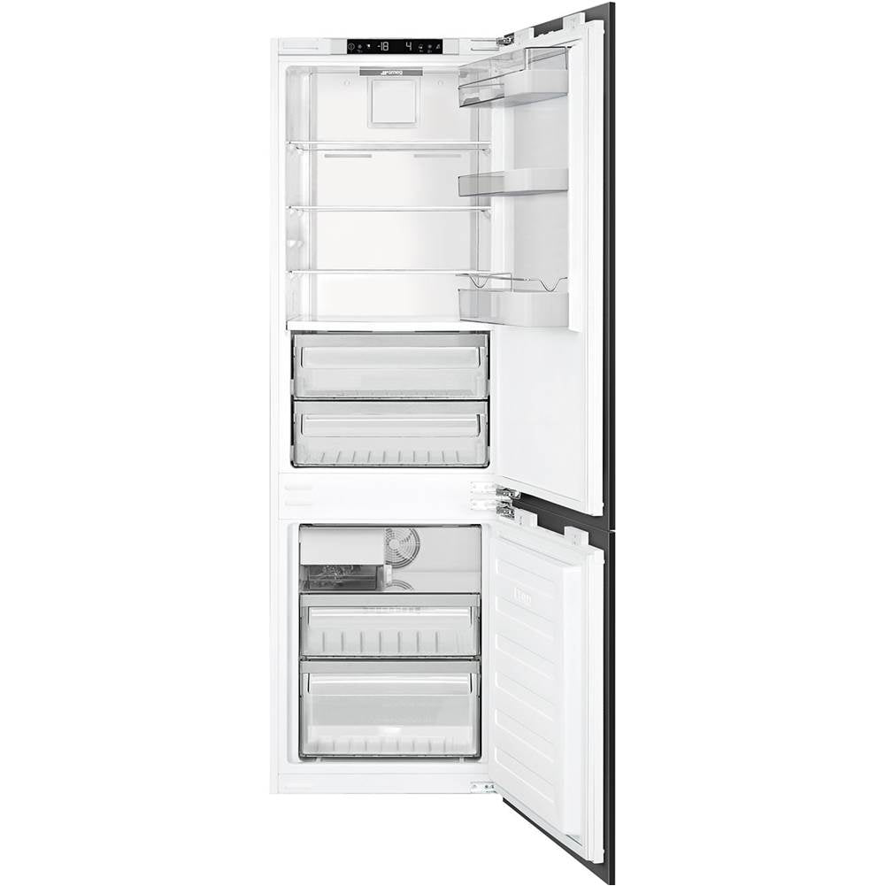 Smeg USA - 60 cm Fully-Integrated Refrigerator with Bottom-Freezer plus Automatic Ice Maker. Right Hinge (Field Reversible)