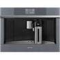 Smeg USA - Linea 60 cm (24'') Coffee System. Water Reservoir. Mystic Gray Glass - Gloss Silver