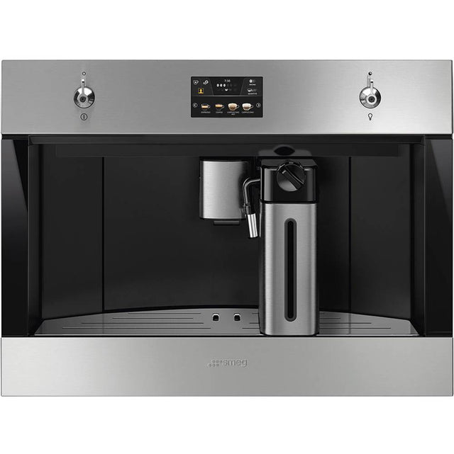 Smeg USA - Classic 60 cm (24'') Coffee System. Water Reservoir. Stainless Steel - Fingerprint-Proof Stainless Steel