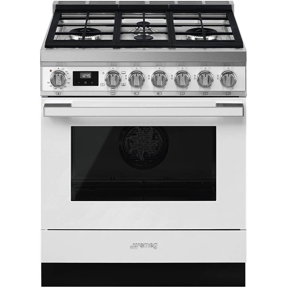 Smeg USA - Portofino Series 30'' Range. All Gas. White - White