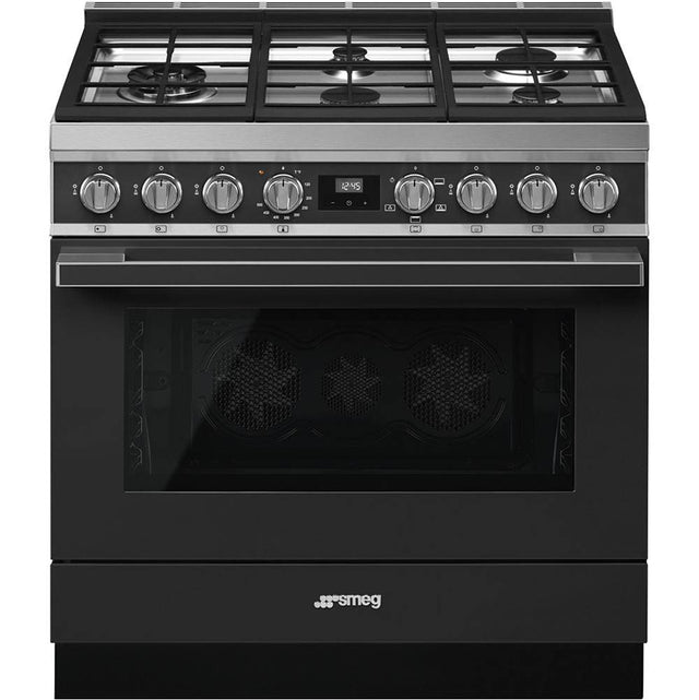 Smeg USA - Portofino Series 36'' Range. All Gas. Anthracite - Anthracite