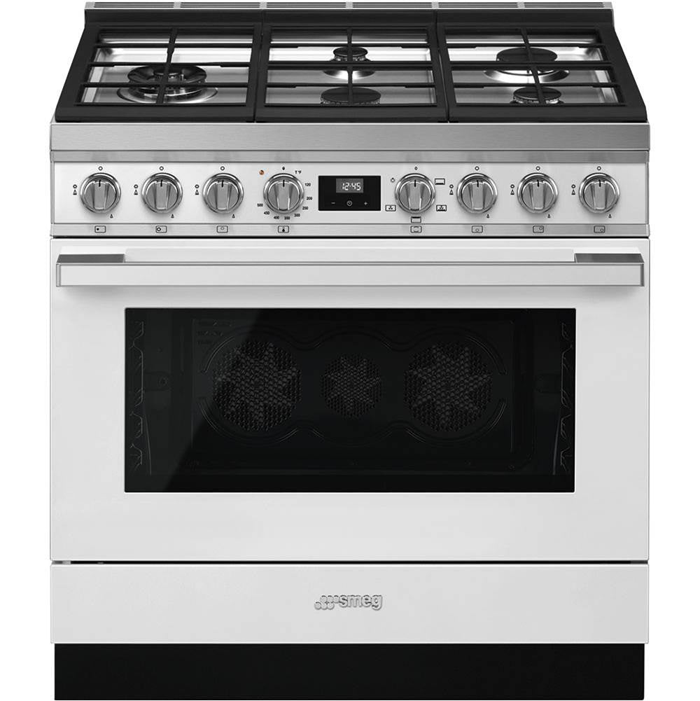 Smeg USA - Portofino Series 36'' Range. All Gas. White - White