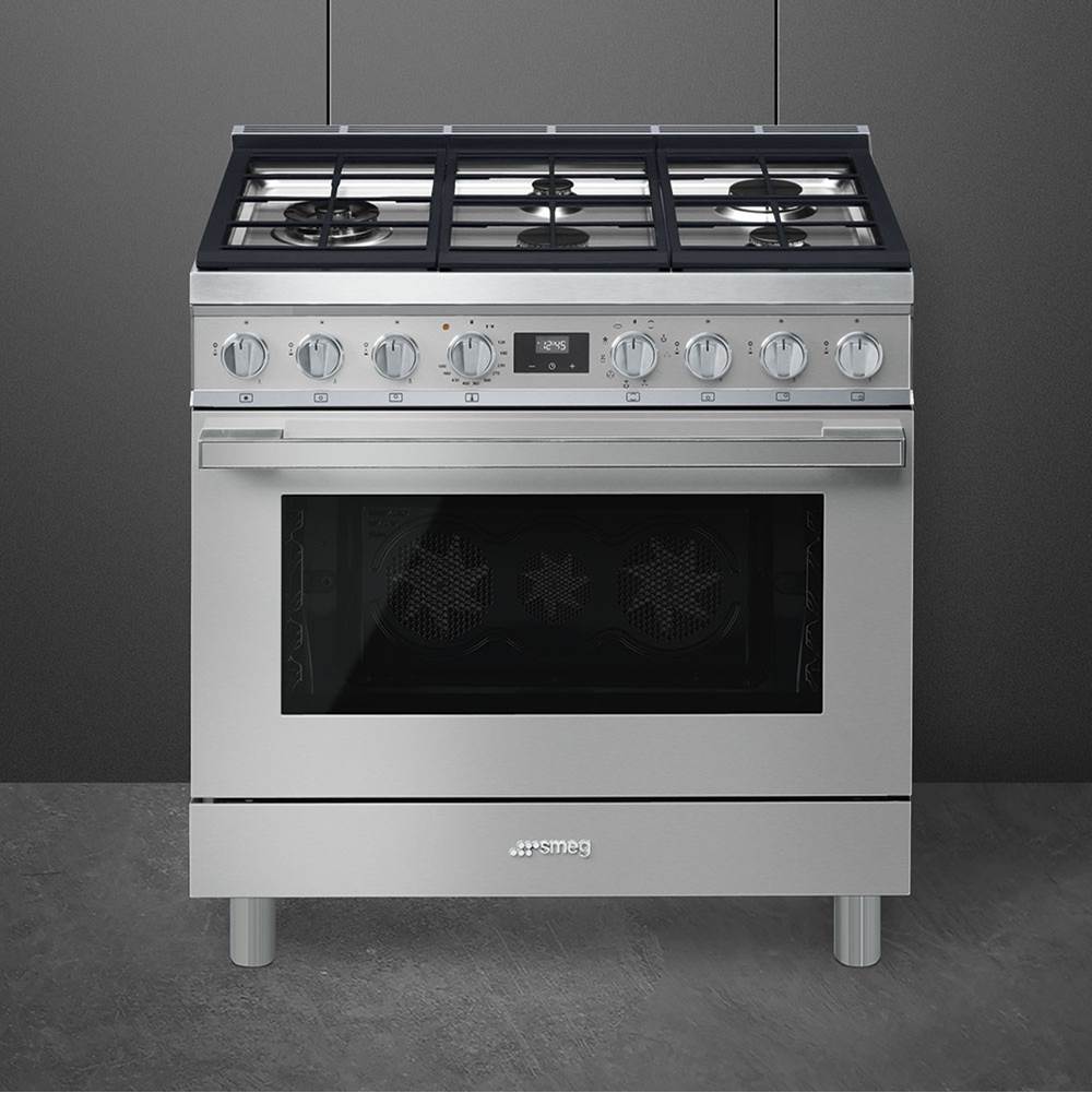 Portofino Series 36'' Range. Duel Fuel. Anthracite