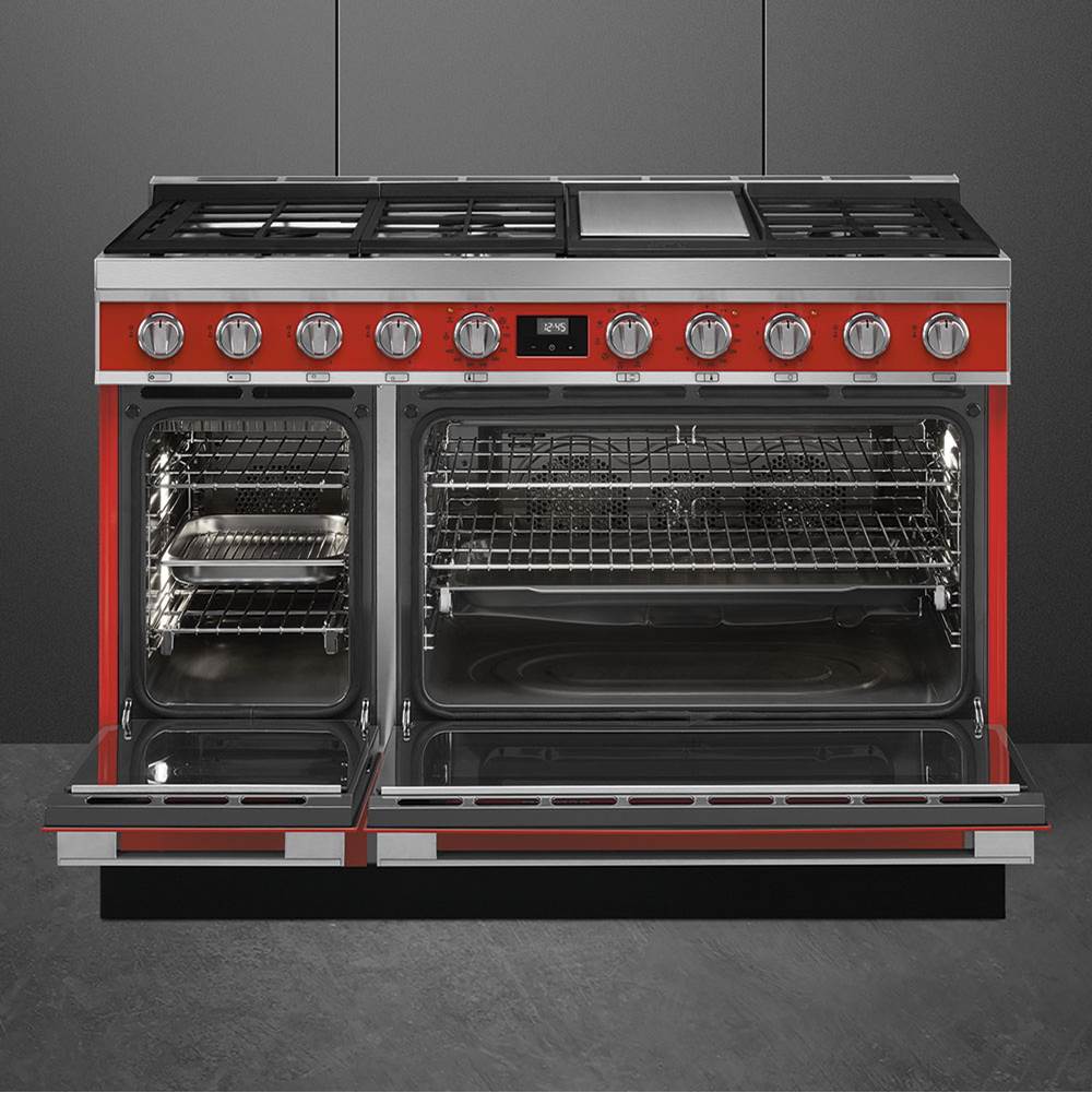 Portofino Series 48'' Range. Duel Fuel with Aux Oven. Anthracite