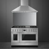 Portofino Series 48'' Range. Duel Fuel with Aux Oven. Anthracite
