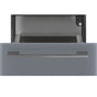 Smeg USA - Linea 30'' Warming Drawer. Mystic Gray Glass - Silver