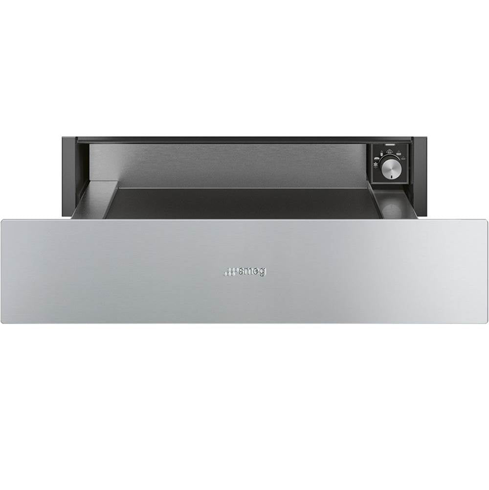 Smeg USA - 60 cm (24'') Warming Drawer. Push/Pull Open/Close. Stainless Steel - Fingerprint-Proof Stainless Steel