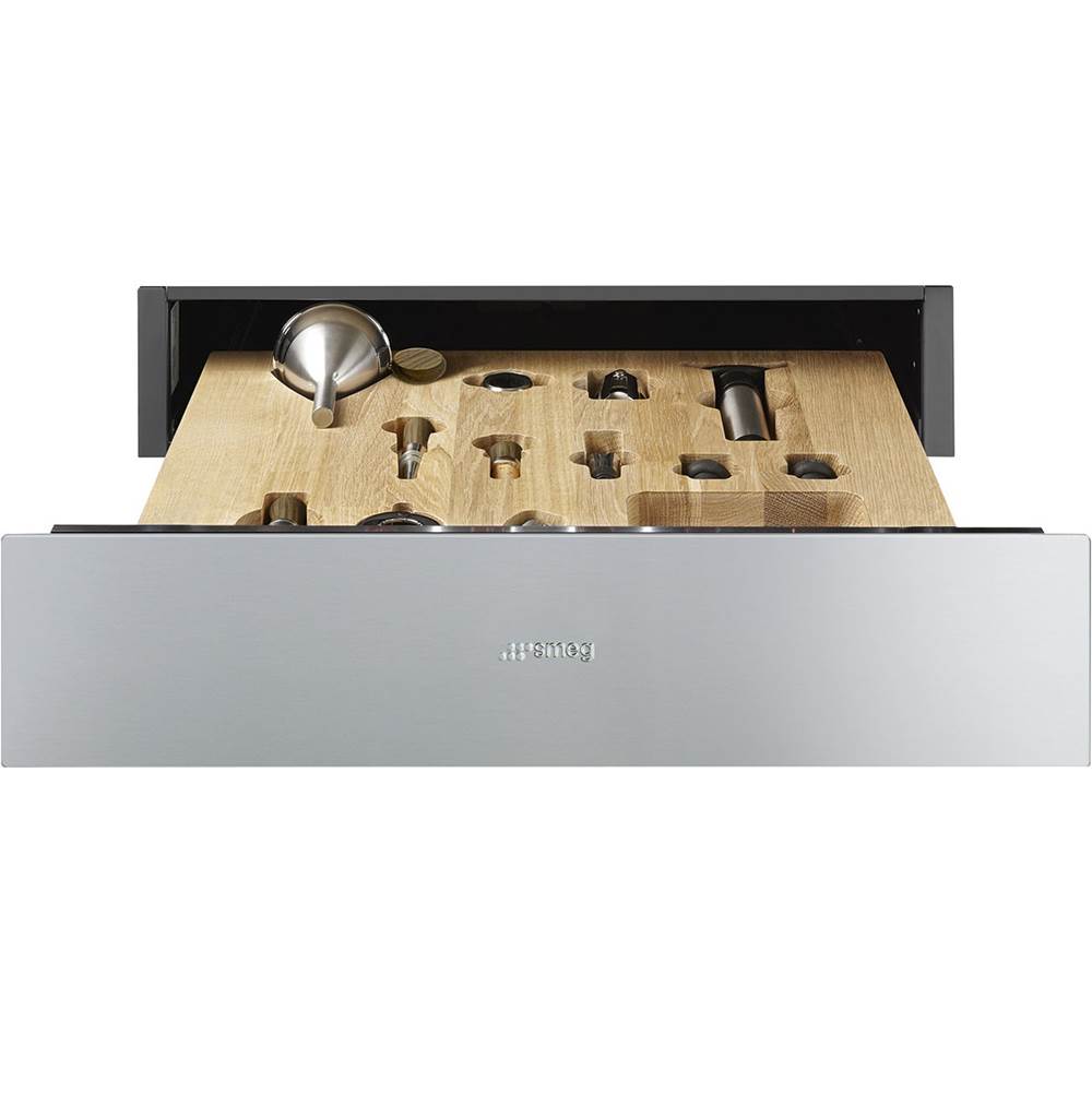Smeg USA - 60 cm (24'') Sommelier Drawer. Push/Pull Open/Close. Stainless Steel - Fingerprint-Proof Stainless Steel