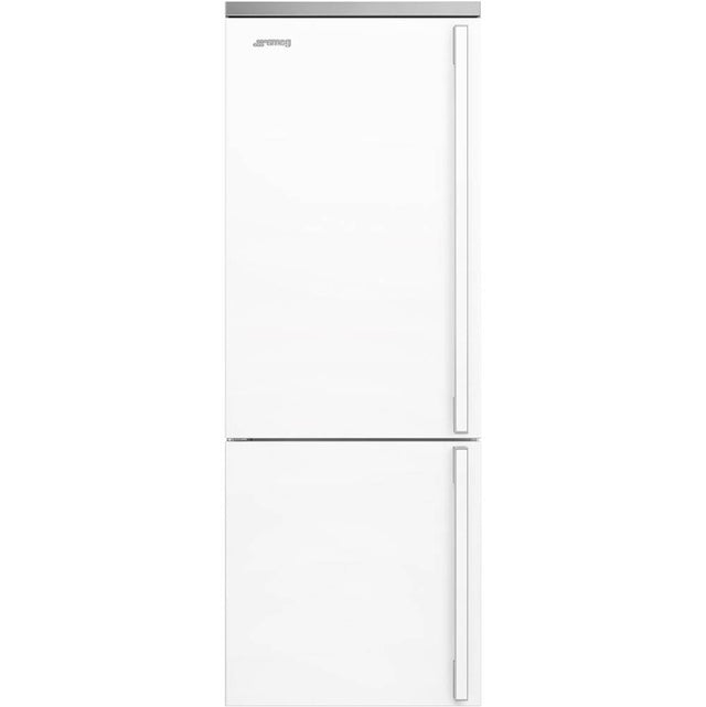 Smeg USA - FA490 Portofino 70cm Refrig w/ Bottom Freezer. 18 cu ft. White. Left Hinge - Gloss White