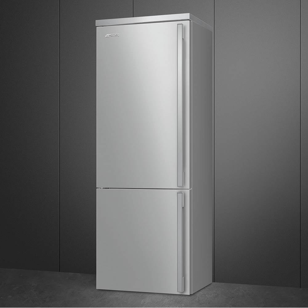 FA490 Portofino 70cm Refrig w/ Bottom Freezer. 18 cu ft. White. Left Hinge