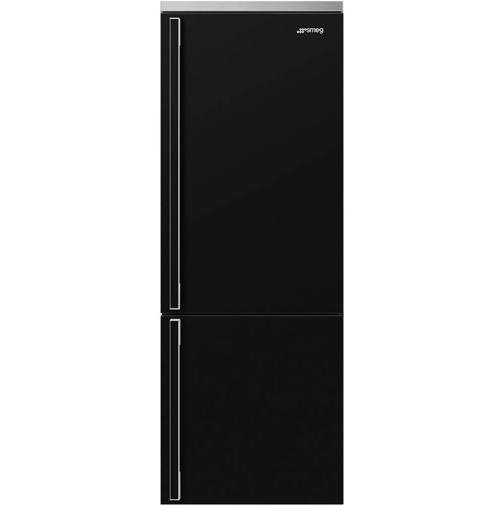 Smeg USA - FA490 Portofino 70cm Refrig w/ Bottom Freezer. 18 cu ft. Black. Right Hinge ONLY - Gloss Black