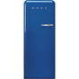 Smeg USA - Fab28 Retro 60 cm Refrigerator with Freezer Compartment. Blue. Left Hinge - Gloss Blue