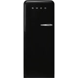Smeg USA - Fab28 Retro 60 cm Refrigerator with Freezer Compartment. Black. Left Hinge - Gloss Black