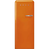 Smeg USA - Fab28 Retro 60 cm Refrigerator with Freezer Compartment. Orange. Left Hinge - Gloss Orange
