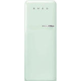Smeg USA - Fab28 Retro 60 cm Refrigerator with Freezer Compartment. Pastel Green. Left Hinge - Gloss Pastel Green
