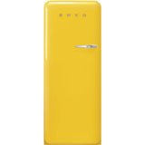 Smeg USA - Fab28 Retro 60 cm Refrigerator with Freezer Compartment. Yellow. Left Hinge - Gloss Yellow