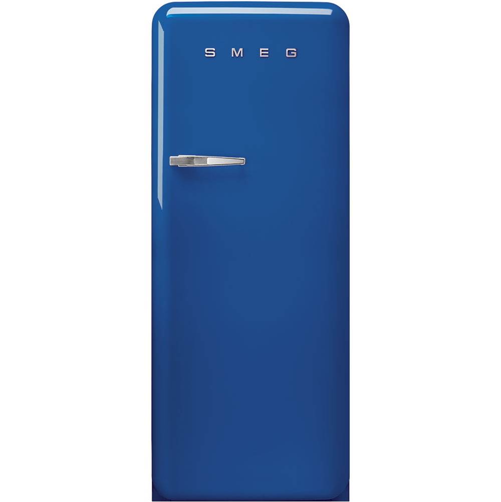 Smeg USA - Fab28 Retro 60 cm Refrigerator with Freezer Compartment. Blue. Right Hinge - Gloss Blue