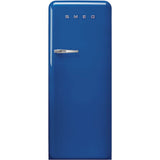 Smeg USA - Fab28 Retro 60 cm Refrigerator with Freezer Compartment. Blue. Right Hinge - Gloss Blue