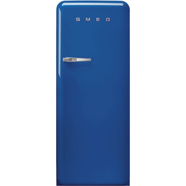 Smeg USA - Fab28 Retro 60 cm Refrigerator with Freezer Compartment. Blue. Right Hinge - Gloss Blue