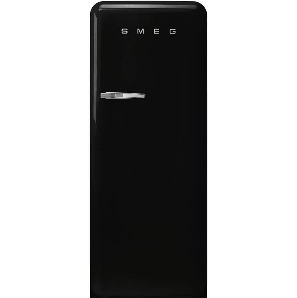 Smeg USA - Fab28 Retro 60 cm Refrigerator with Freezer Compartment. Black. Right Hinge - Gloss Black